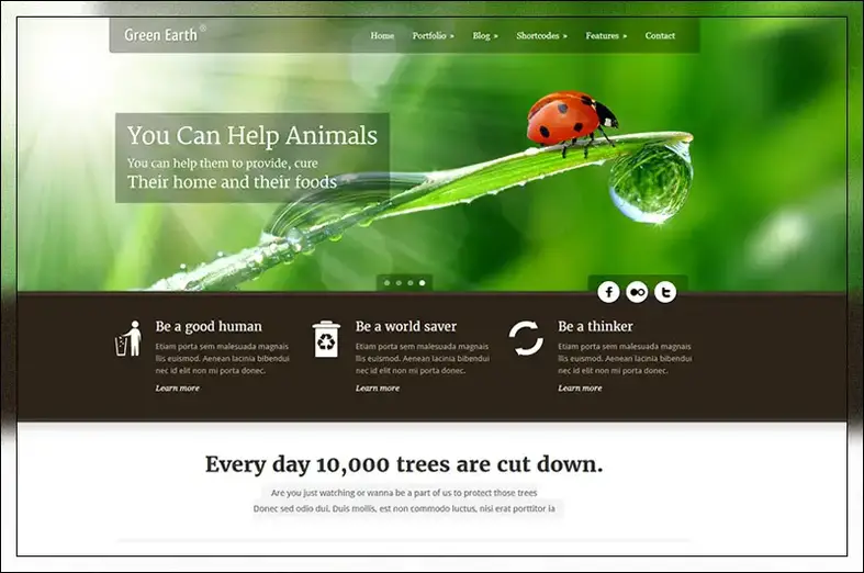 Green Earth - Tema WordPress Lingkungan