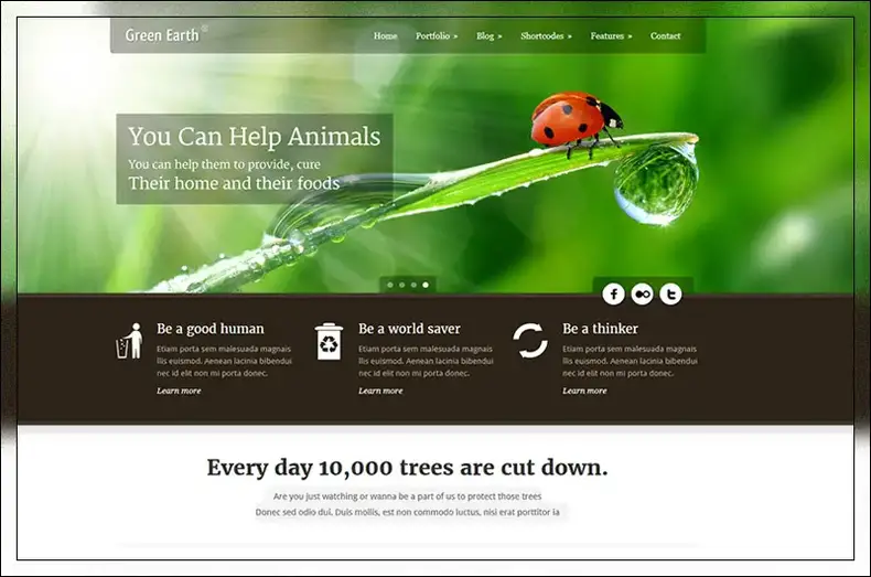 Green Earth - Thème WordPress environnemental