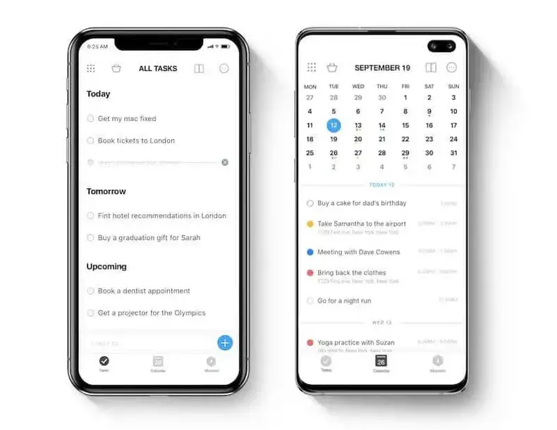 Recursos do Any.do Moment