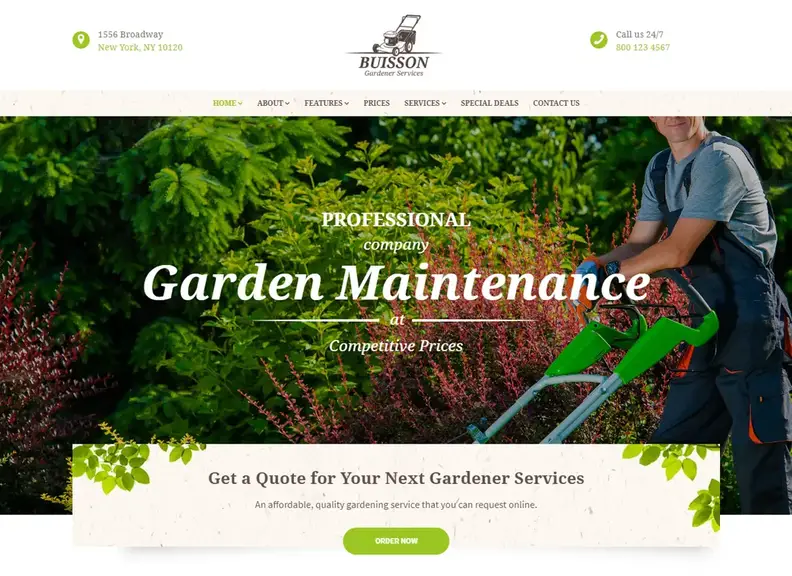 Buisson - Tema WordPress per il giardinaggio