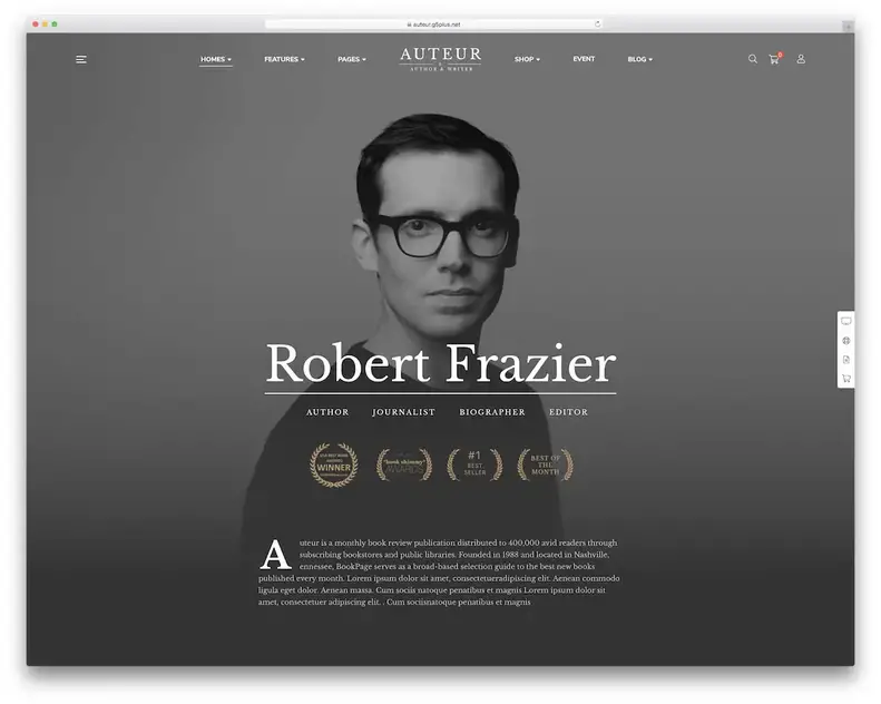 tema wordpress personalizzabile dall'autore