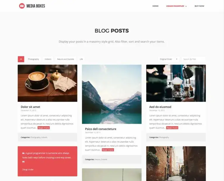 Media Box Portfolio Conception d'articles de blog