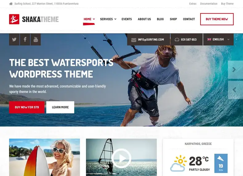 goyang |  Tema WordPress Bisnis Pantai untuk Olahraga Air & Sekolah Aktivitas, Berselancar, Kayak