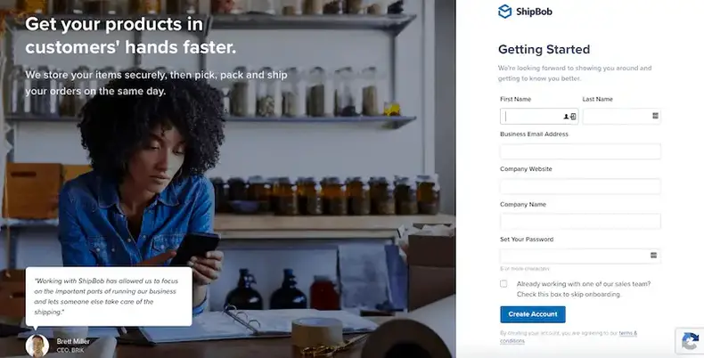 Formulir ShipBob: Perusahaan Logistik Pihak Ketiga Terbaik