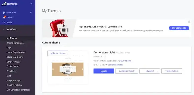 Dasbor BigCommerce