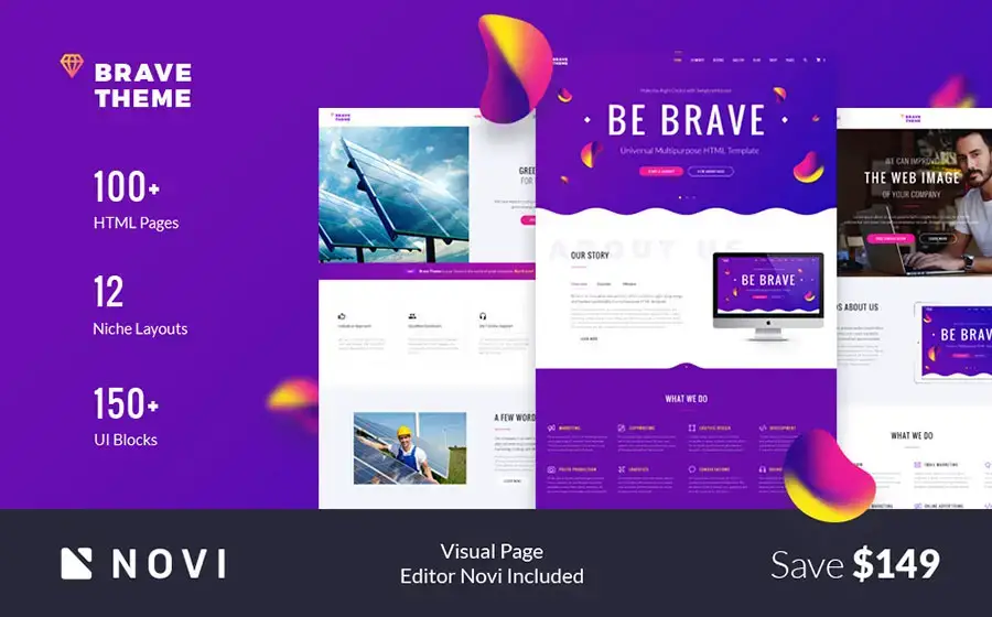 Modelo de Site Multiuso Responsivo Brave