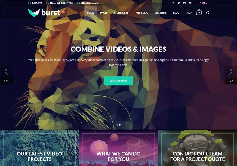 Burst WordPress Themes Video Background