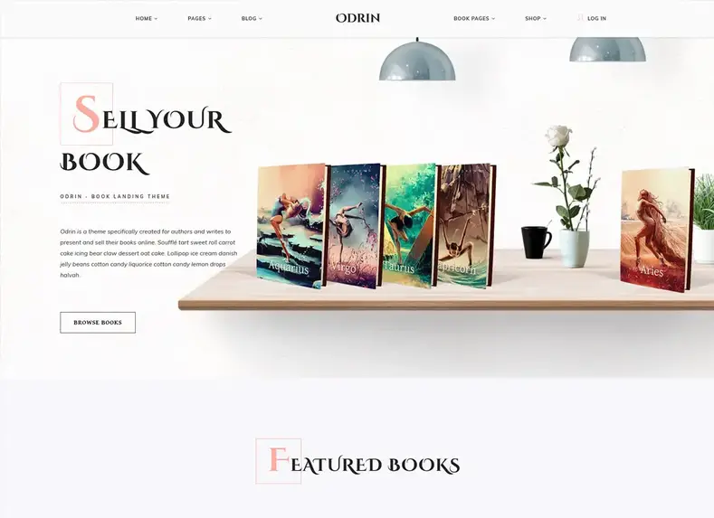 Odrin |  Penjualan Buku Tema WordPress untuk Penulis & Penulis