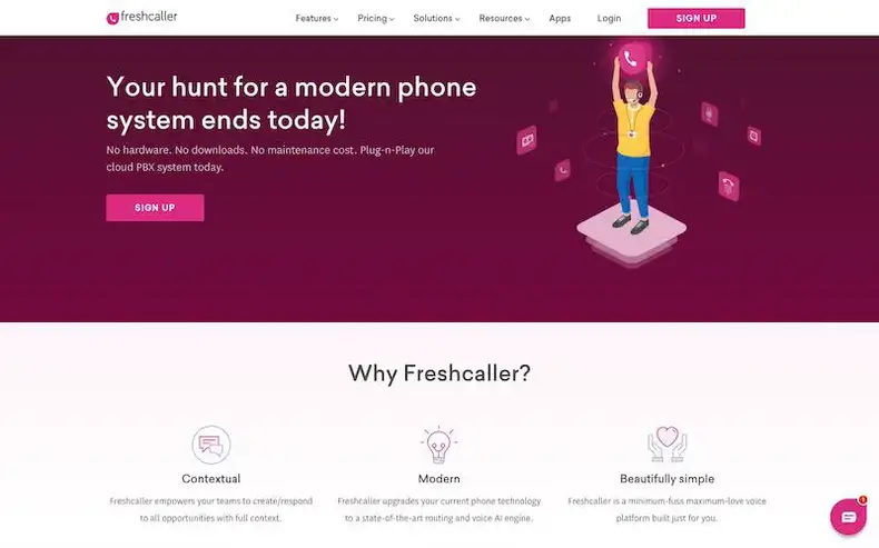 Freshcaller: sistema cloud PBX