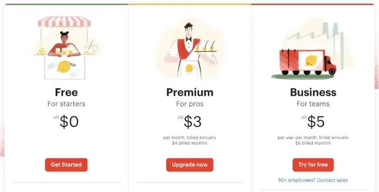 صفحة التسعير Todoist