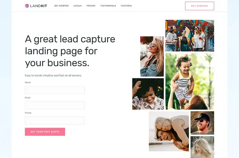 Tema WordPress Landkit Lead Generation