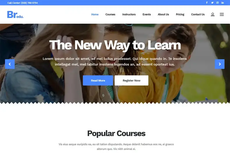 Conception de site Web d'apprentissage en ligne Bridge