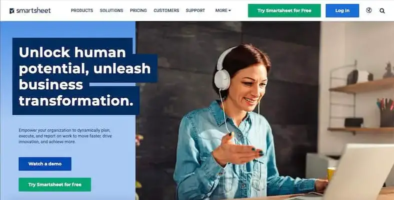 Aplicativo baseado em planilha Smartsheet