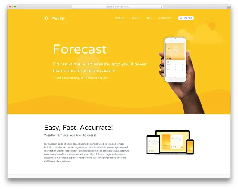 kalium - thème WordPress pour vitrine d'application