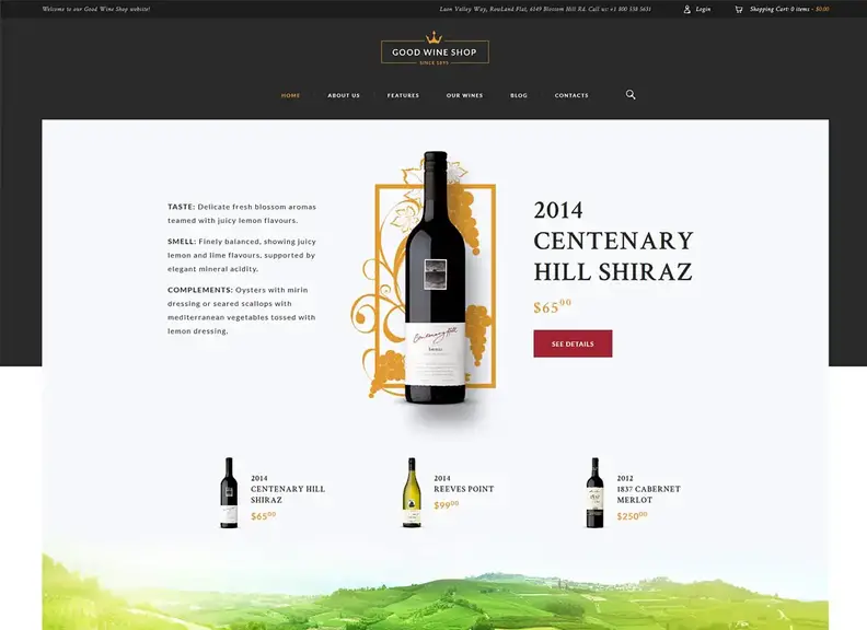 Buon vino |  Tema WordPress per enoteca, azienda vinicola e enoteca