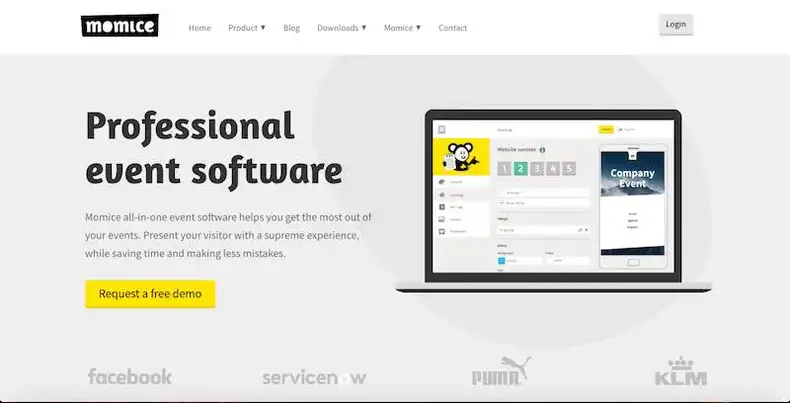 Software de eventos tudo-em-um Momice