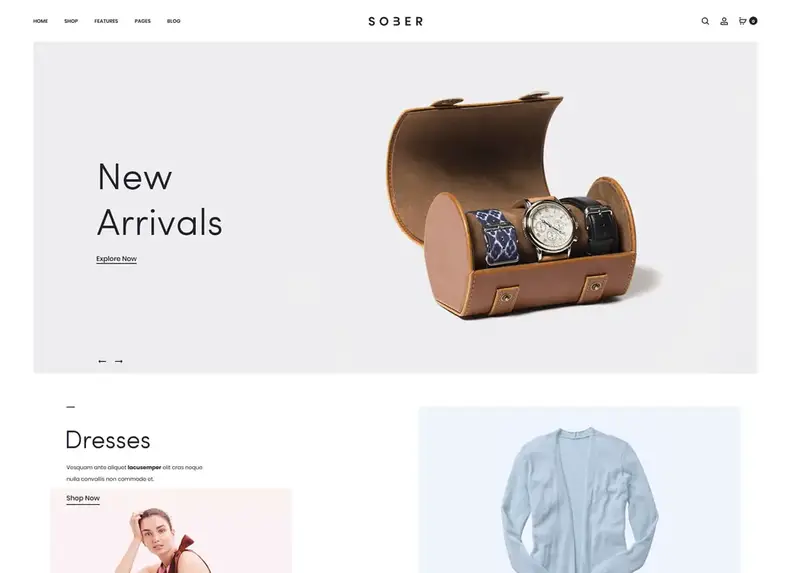 sóbrio |  Tema WordPress WooCommerce