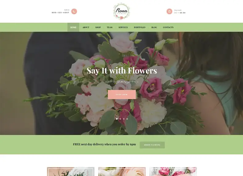 Flora |  Butik Bunga & Tema WordPress Florist