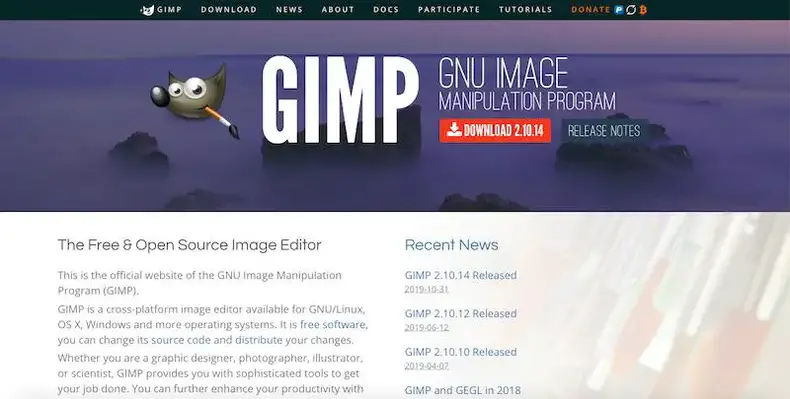 GIMP -forsidebillede