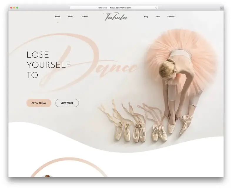 thèmes tabula wordpress pour studio de danse