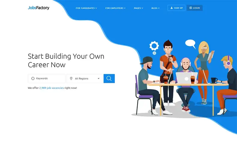 JobsFactory - Modelo de lista de empregos