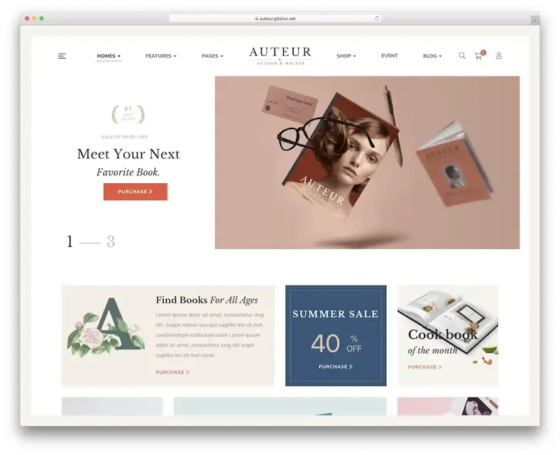 tema de livraria wordpress autor