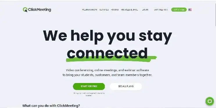 ClickMeeting Home Page
