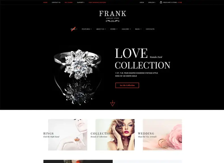 Franck |  Boutique en ligne de bijoux et montres Thème WordPress de luxe