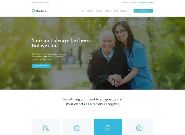KindlyCare |  Thème WordPress pour les soins aux personnes âgées et la médecine