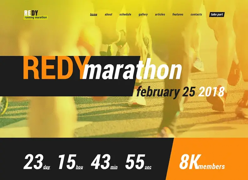 Reddy |  Tema WordPress per maratona e sport