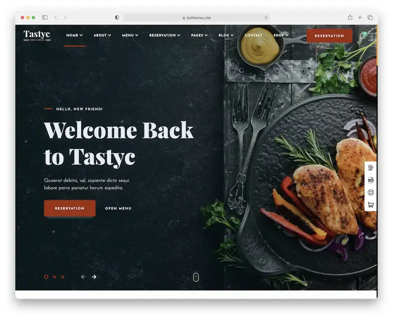 tema de restaurante wordpress saboroso