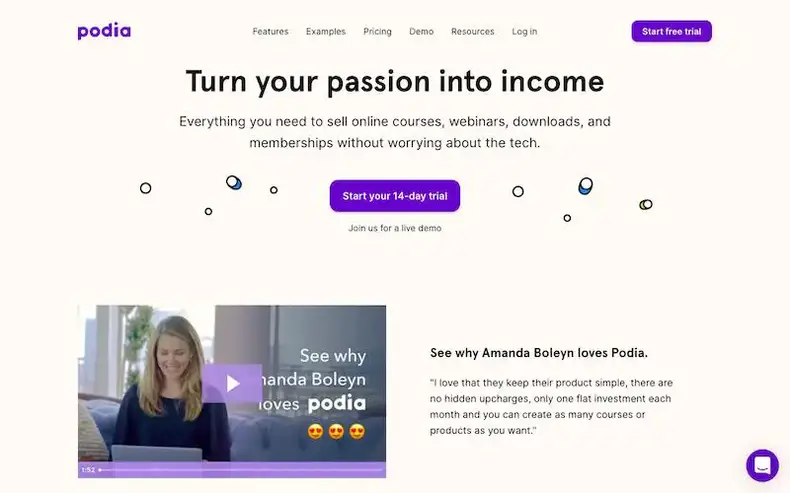 Podia: vetrina digitale