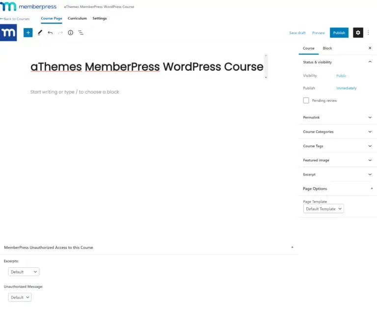 Générateur de cours MemberPress
