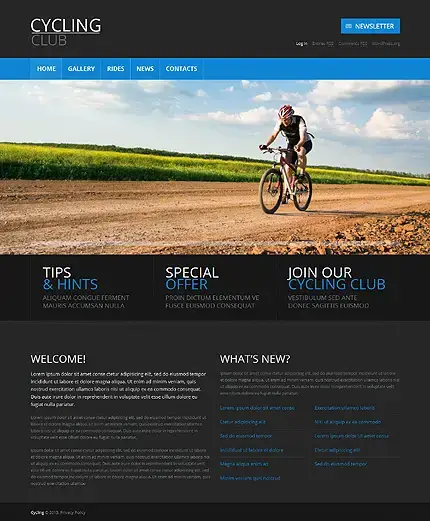 Thème WordPress pour le cyclisme