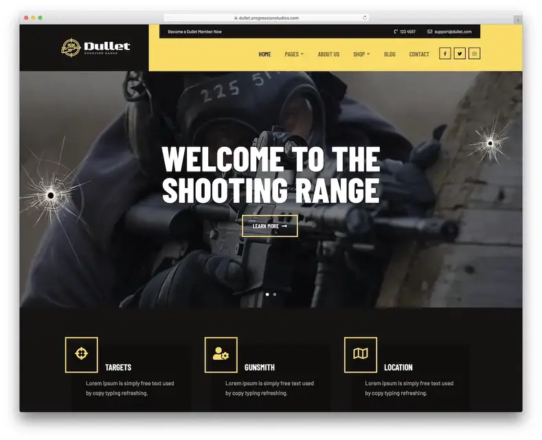 tema wordpress de caça maçante