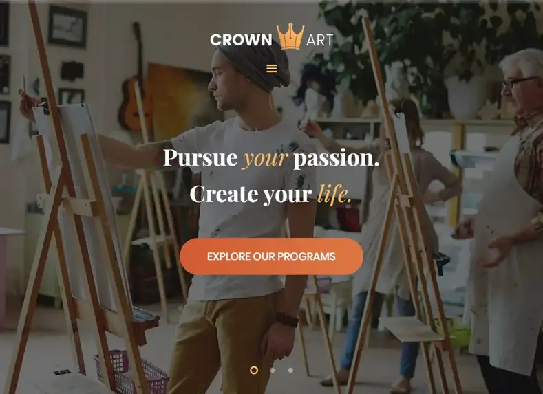 Arte da Coroa |  Tema WordPress Escola de Artes