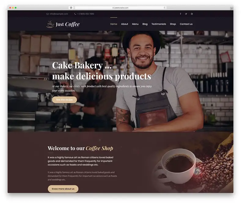 Tema WordPress Cafe & Barista