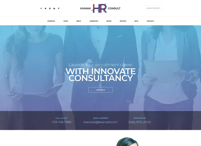 Consultation Humaine RH |  Thème WordPress pour les ressources humaines et le recrutement