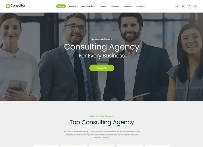 Konsultan |  Tema WordPress Konsultasi Bisnis