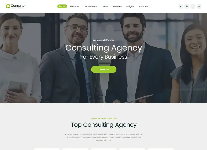 Consultor |  Um tema WordPress de consultoria de negócios