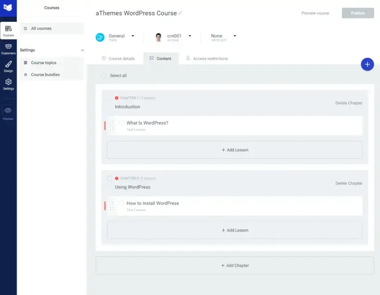 Drag and Drop Course Builder Thrive Apprentice