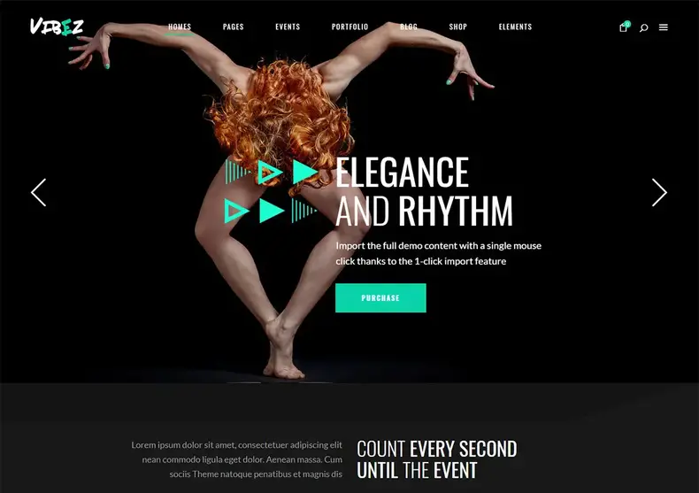 Vibez - thème WordPress pour studio de danse
