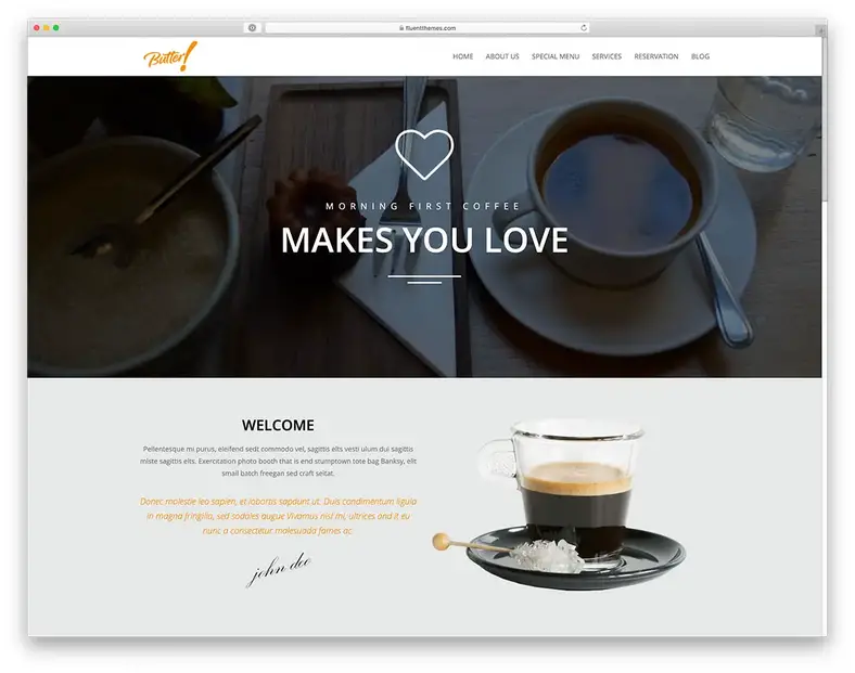 tema kafe wordpress