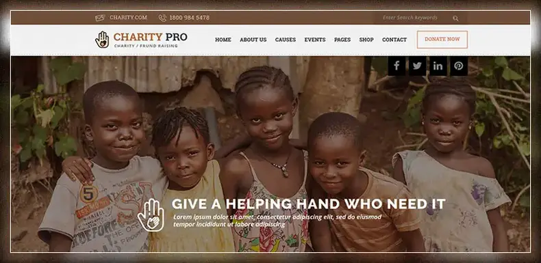 Charity Pro - Thème WordPress pour la collecte de fonds et la charité