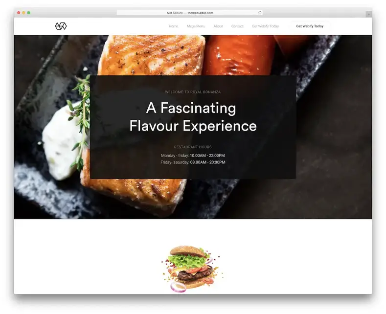 webify wordpress food blog theme