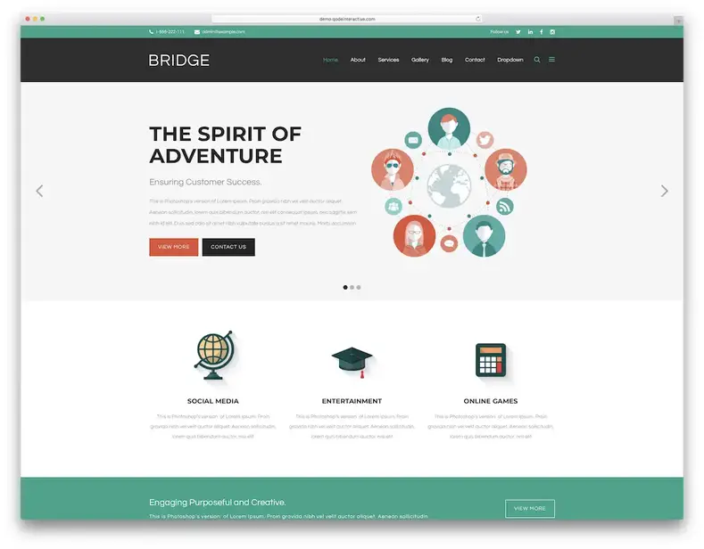 thème wordpress design plat pont