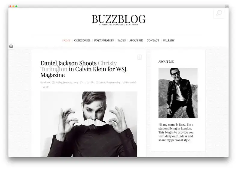 tema blog buzzblog yang bersih dan intuitif