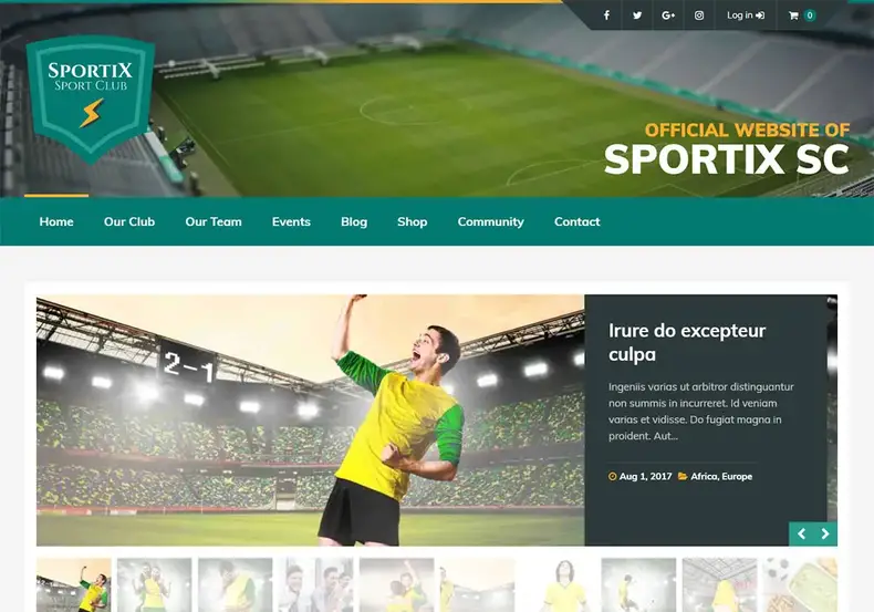 Thème WordPress Sportix Baseball