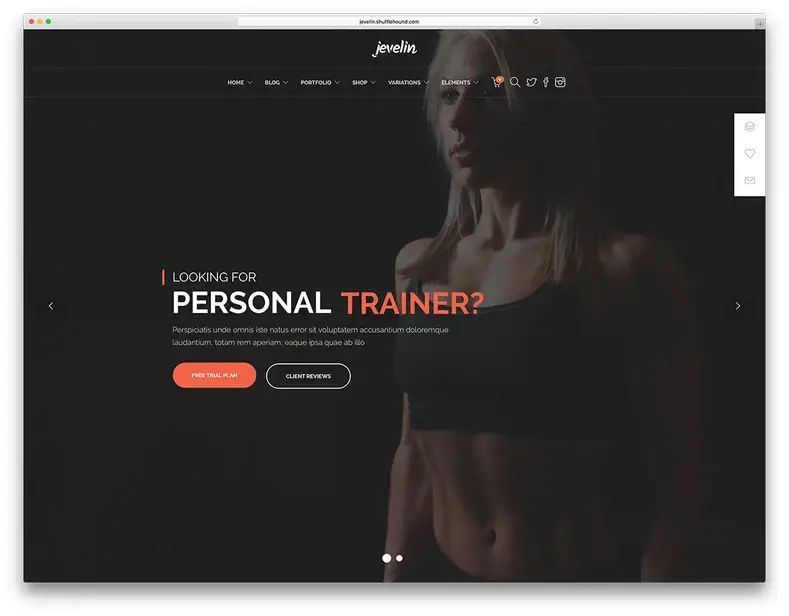 jeveling-personal-trainer-tema wordpress