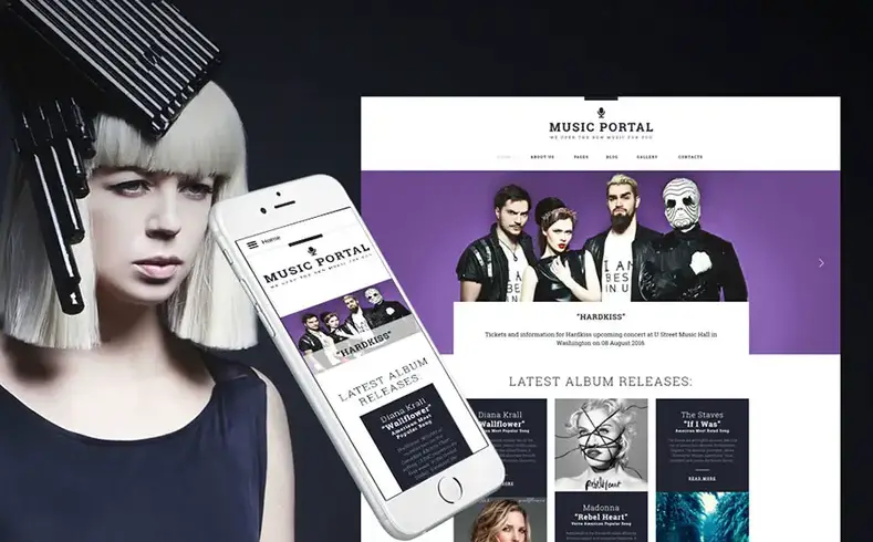 Templat Joomla Portal Musik